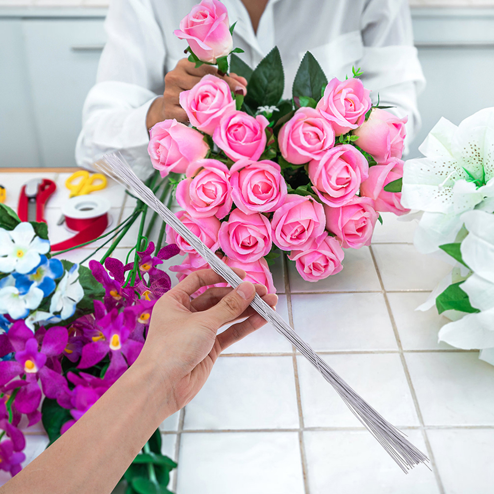 250Pcs Craft Flower Wire Stems – обзор и цена Wire Stem Florist