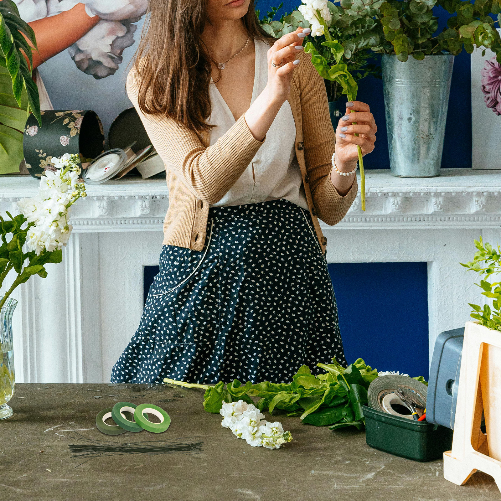 1Set Floral Stem Wire and Tape – обзор и цена Wire Stem Florist