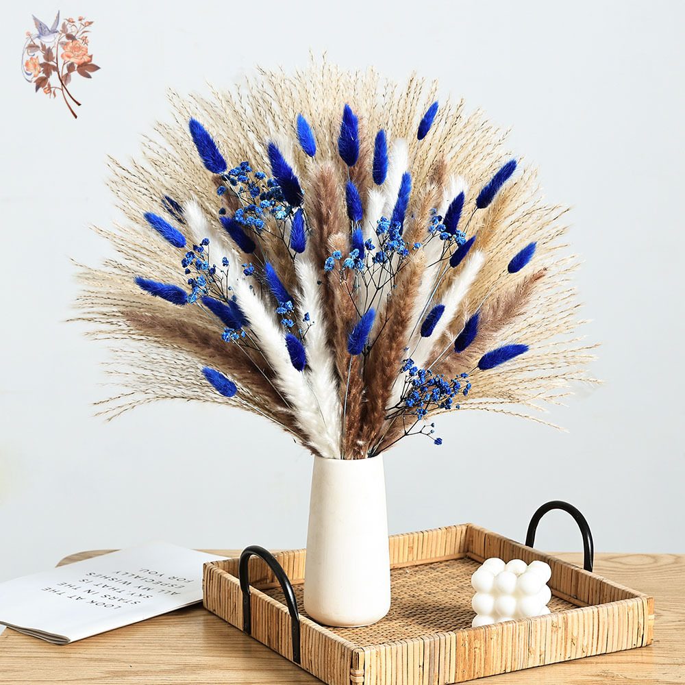 70 Stem Blue Fluffly Rabbit Ta – обзор и цена Dried Flower Bunch