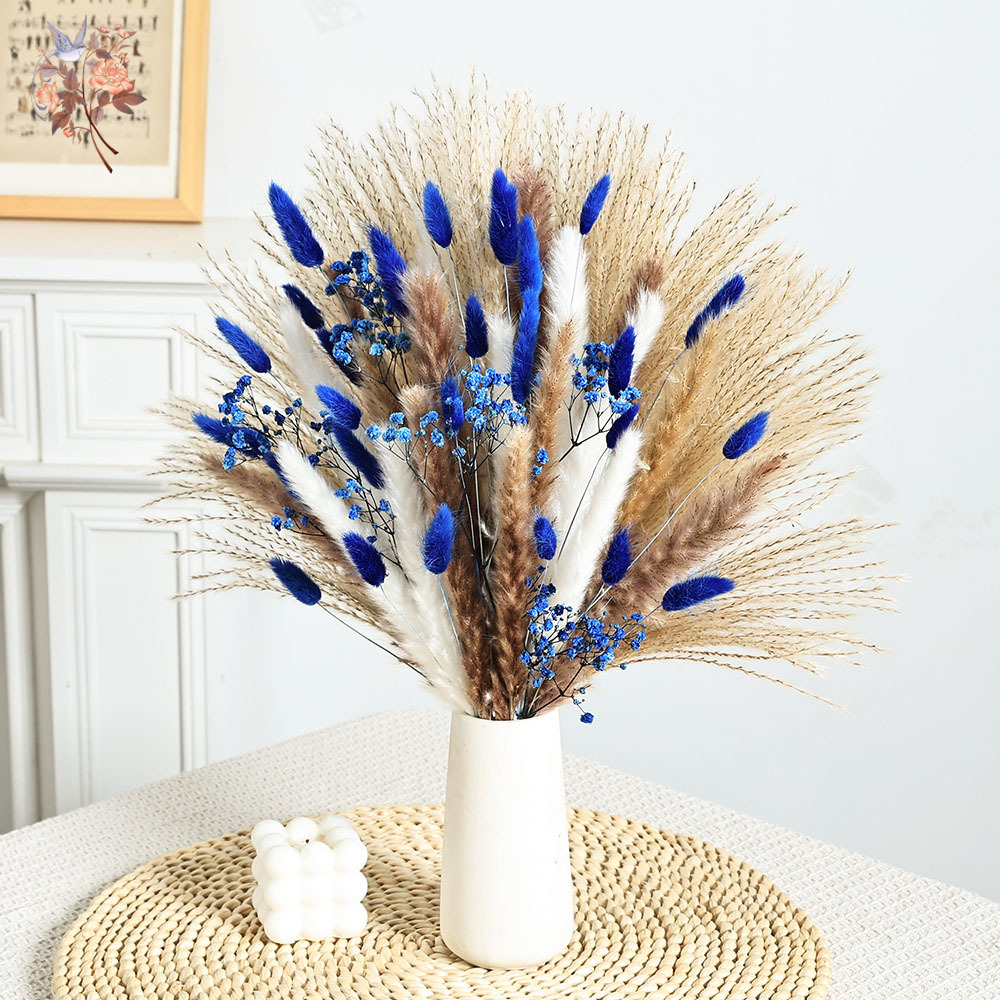 70 Stem Blue Fluffly Rabbit Ta – обзор и цена Dried Flower Bunch