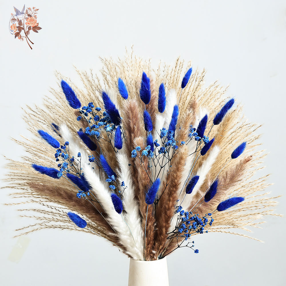 70 Stem Blue Fluffly Rabbit Ta – обзор и цена Dried Flower Bunch