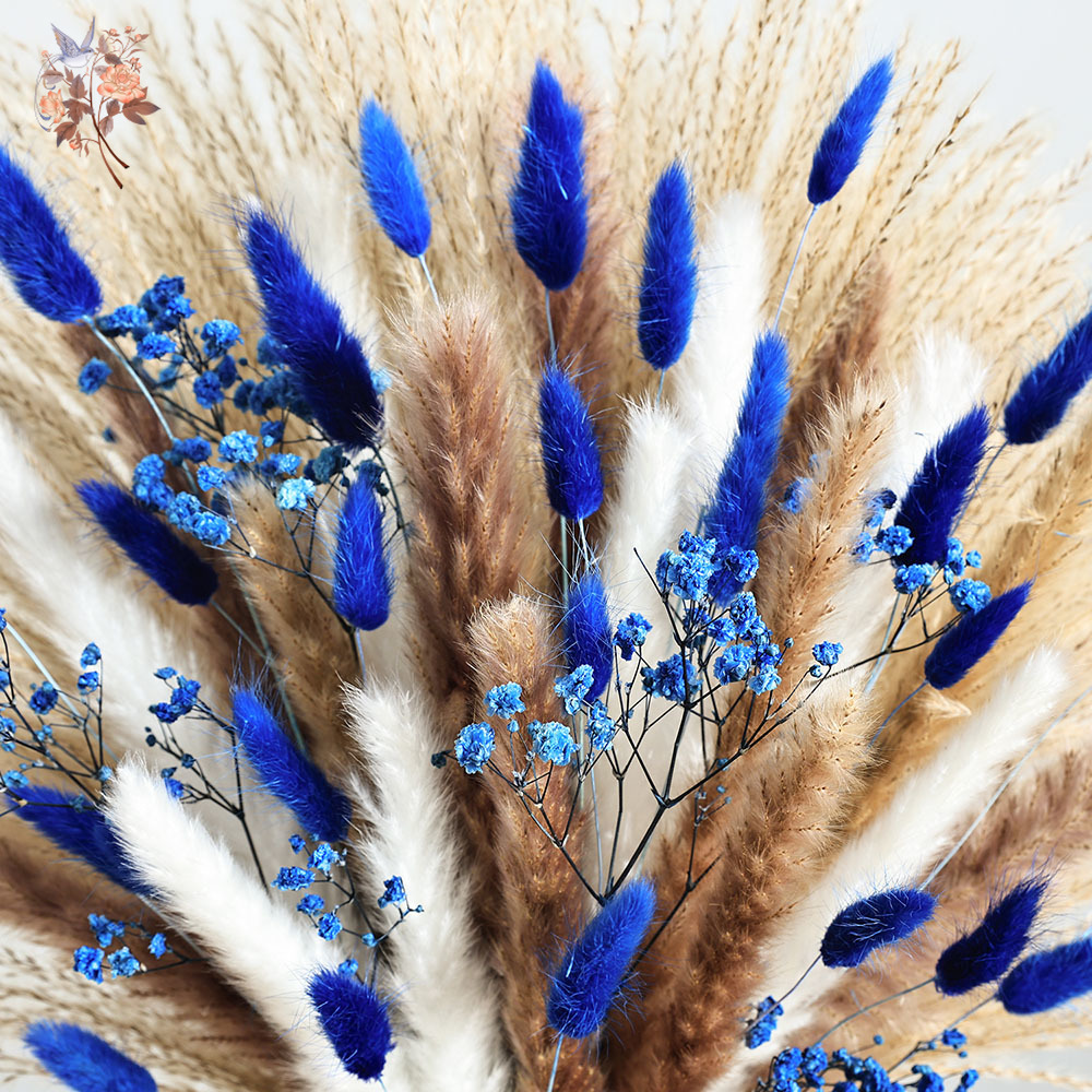 70 Stem Blue Fluffly Rabbit Ta – обзор и цена Dried Flower Bunch