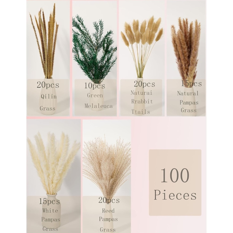 Bulk 100PCS Dried Pampas Grass – обзор и цена Dried Flower Bunch