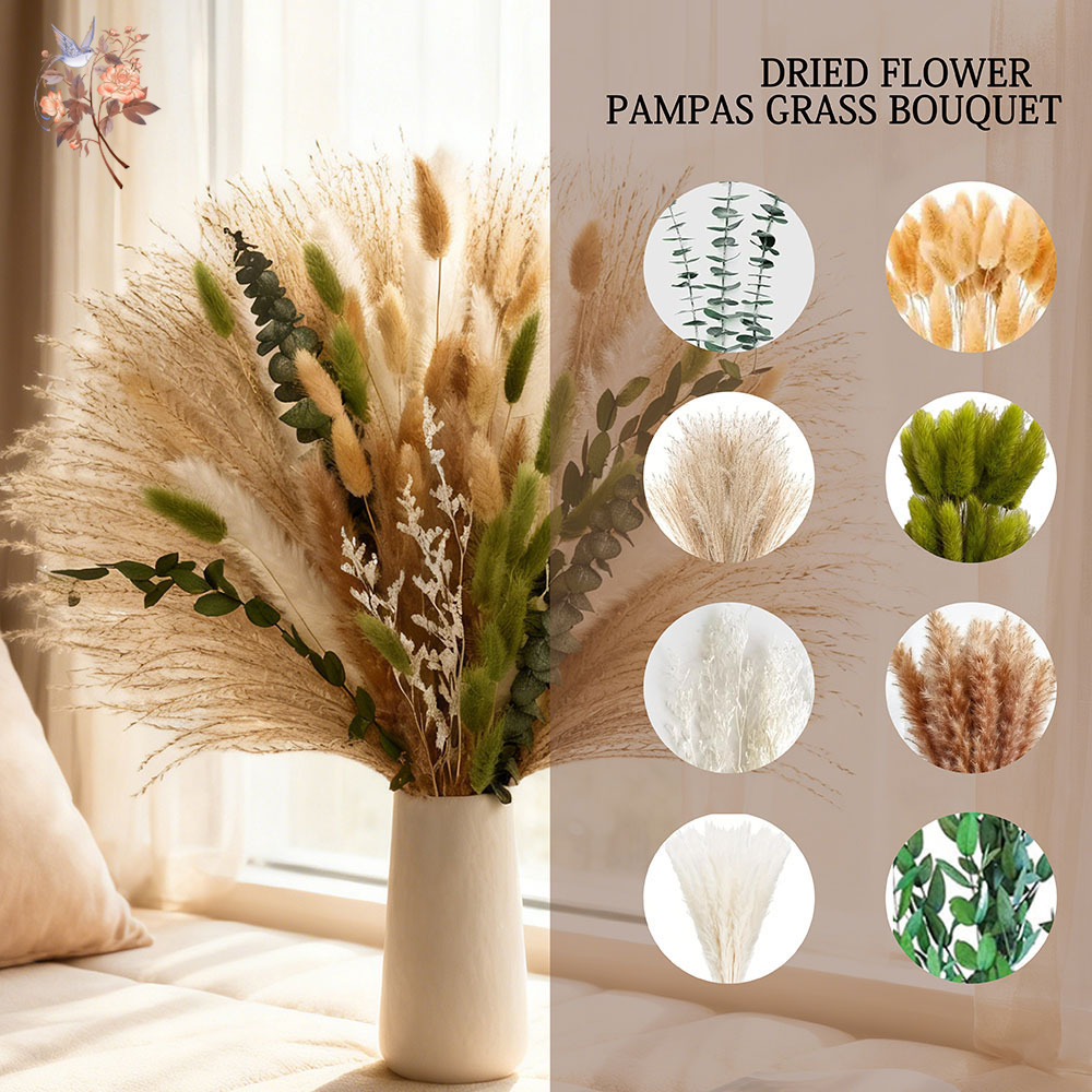 85PCS Natural Dried Flowers Pa – обзор и цена Dried Flower Bunch