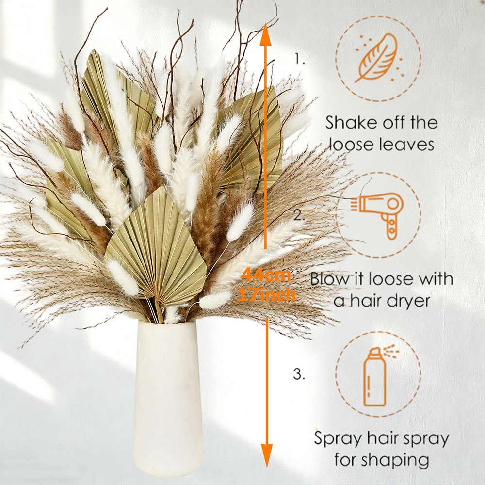 Natural Dried Palm Leaves Bouq – обзор и цена Dried Flower Bunch