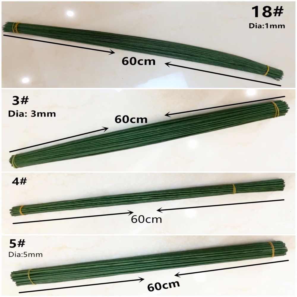 1mm 2/3/4/5mm 40/60cm Dark Gre – обзор и цена Wire Stem Florist